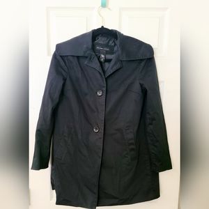 New York And Company Womens Black Overcoat Jacket Size XS